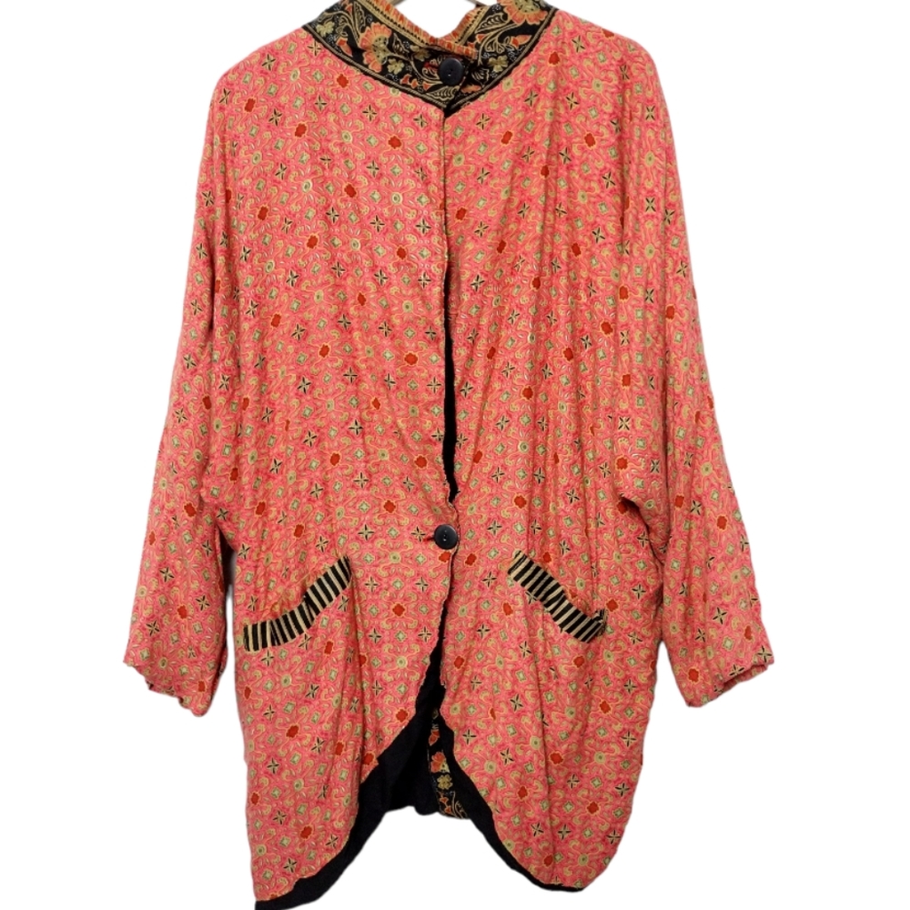 We Be Bop Boho Art To Wear Cocoon Style Jacket